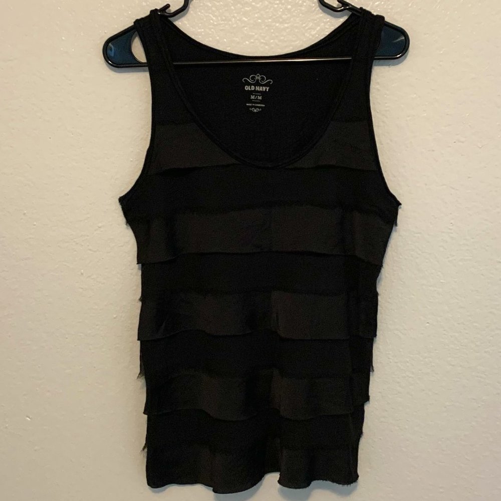 Old Navy Tank with Sheer Ruffles (M) Medium